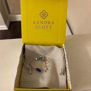 Kendra Scott Silver Bracelet with Navy Accent